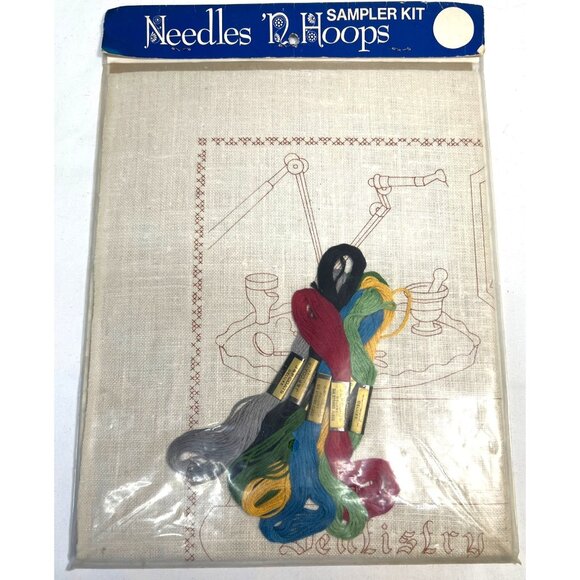 Needles N Hoops No. 195 Dentist Sampler Kit Belgian Linen - Picture 5 of 6
